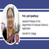 Gandhi P.R. College, Assistant Professor of the Department of Computer Science & Application: Prof. Jyoti Upadhyay Interview